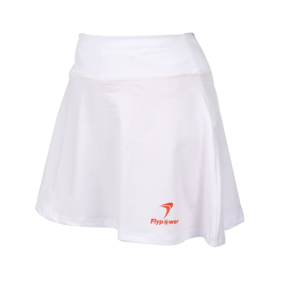 Badminton Skirt - Flypower Hrusangkali Skirt White - SportYouUp Danmark