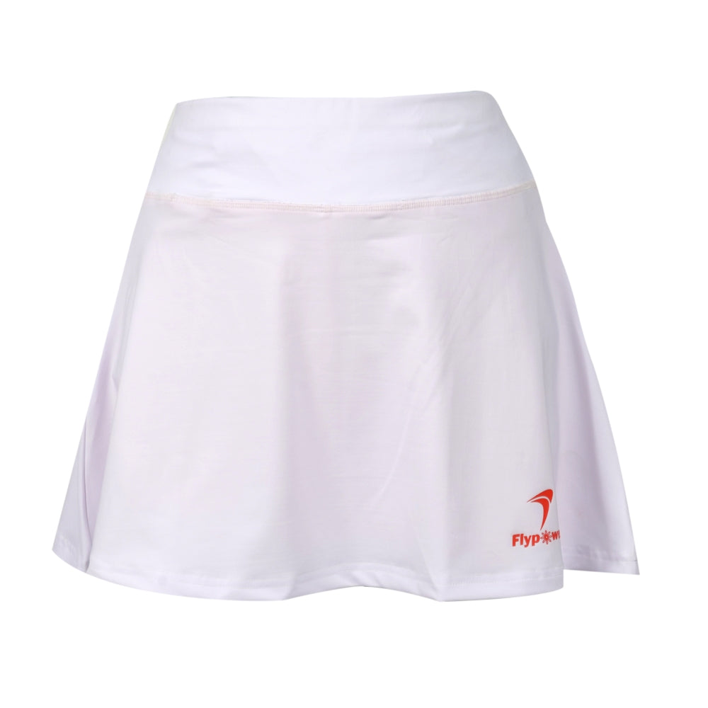 Badminton Skirt - Flypower Hrusangkali Skirt White - SportYouUp Danmark