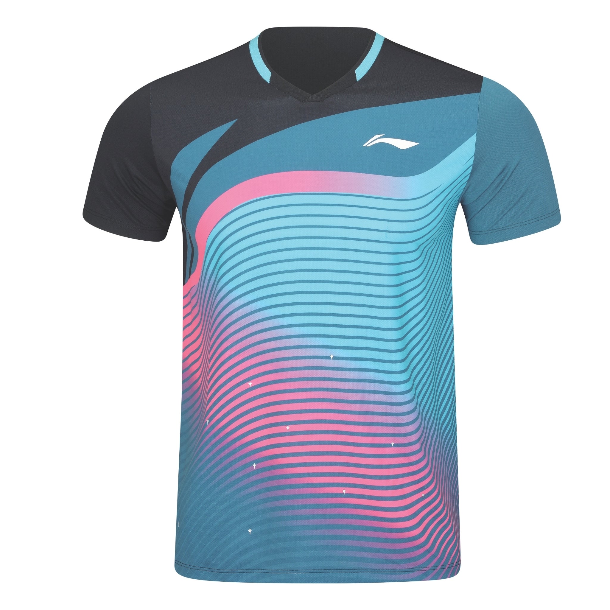 Li-Ning Badminton T-Shirt - Li-Ning Think Blue Unisex - SportYouUp Danmark