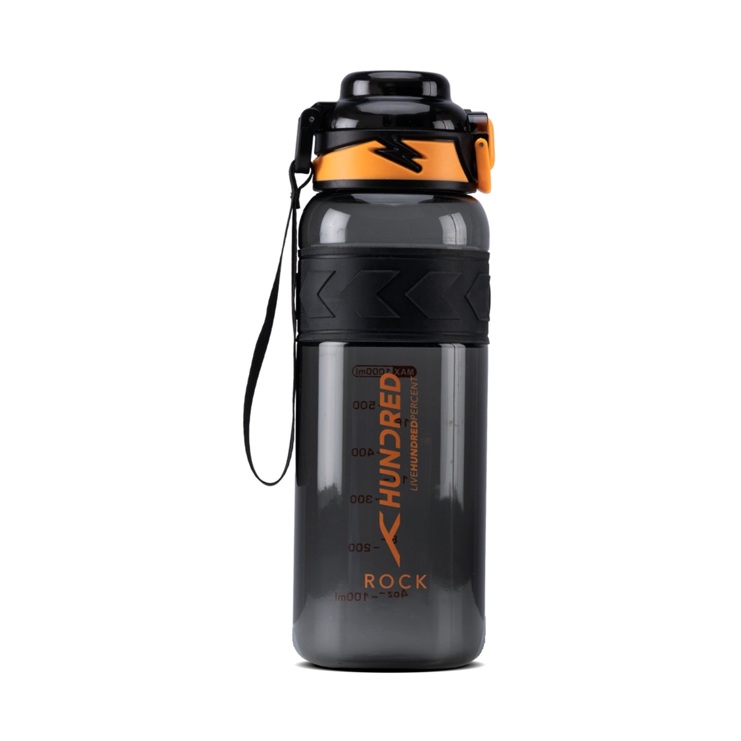 Vandflaske - ROCK Black/Orange