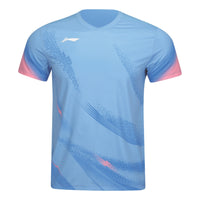 Li-Ning Badminton T-Shirt - Li-Ning Swift Light Blue Unisex - SportYouUp Danmark