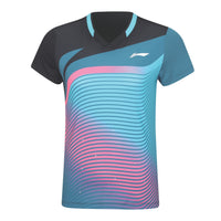 Li-Ning Badminton T-Shirt - Li-Ning Think Blue Women - SportYouUp Danmark