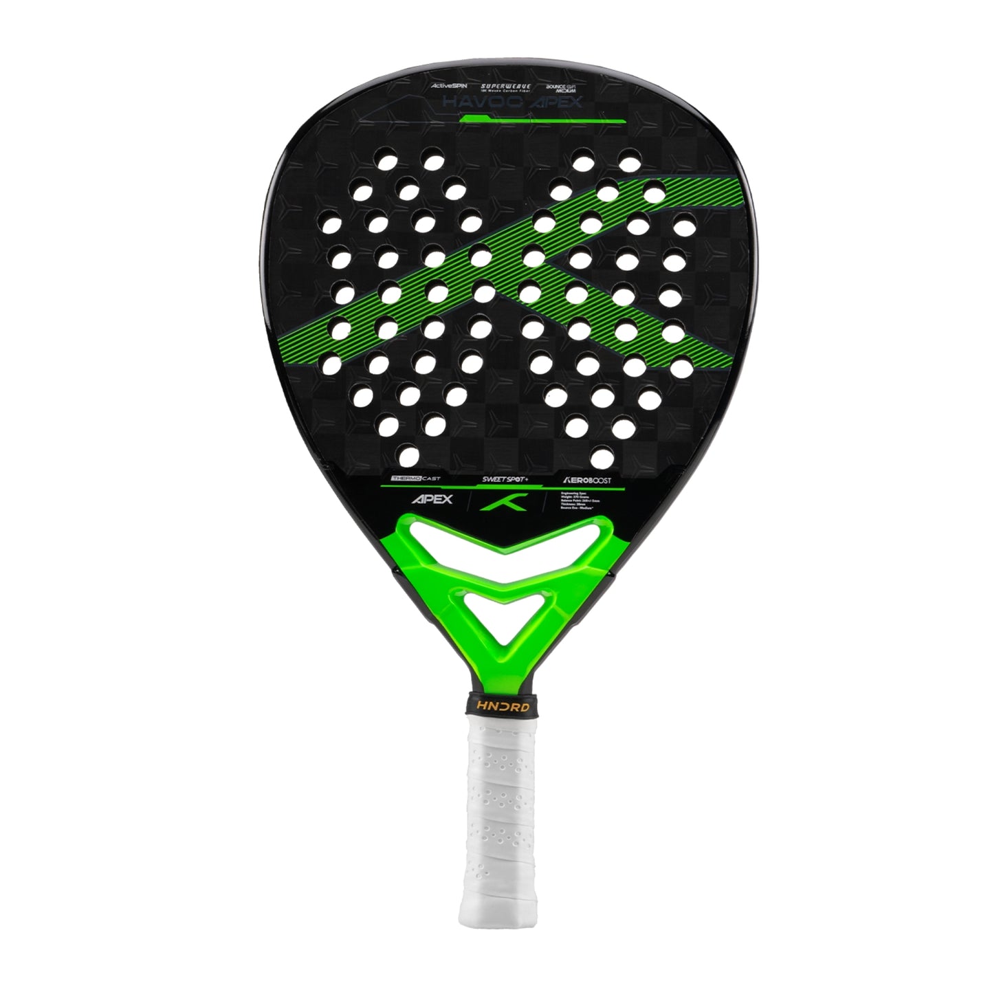 Hundred Padel Racket Havoc Apex - Black/Green