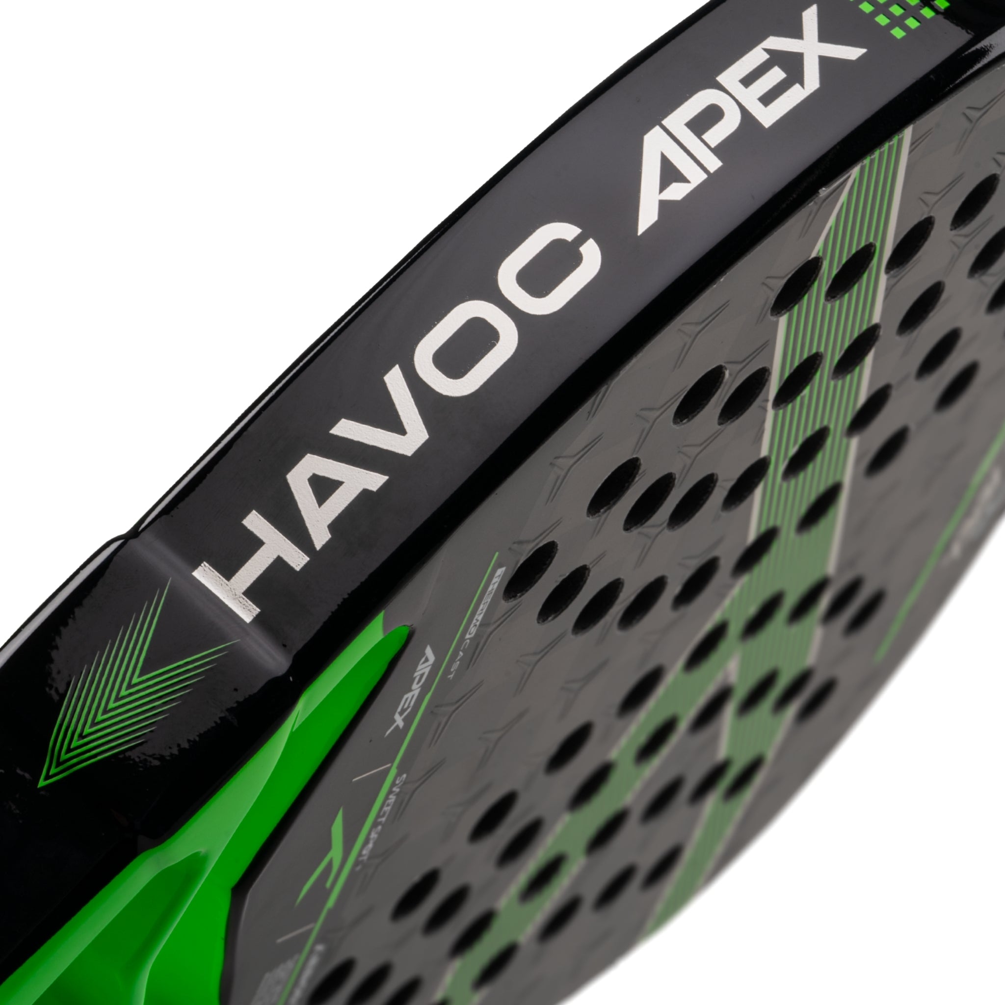 Apex Shuttle Racket Hundred Padel Racket Havoc Apex - Black/Green - SportYouUp – SportYouUp ...