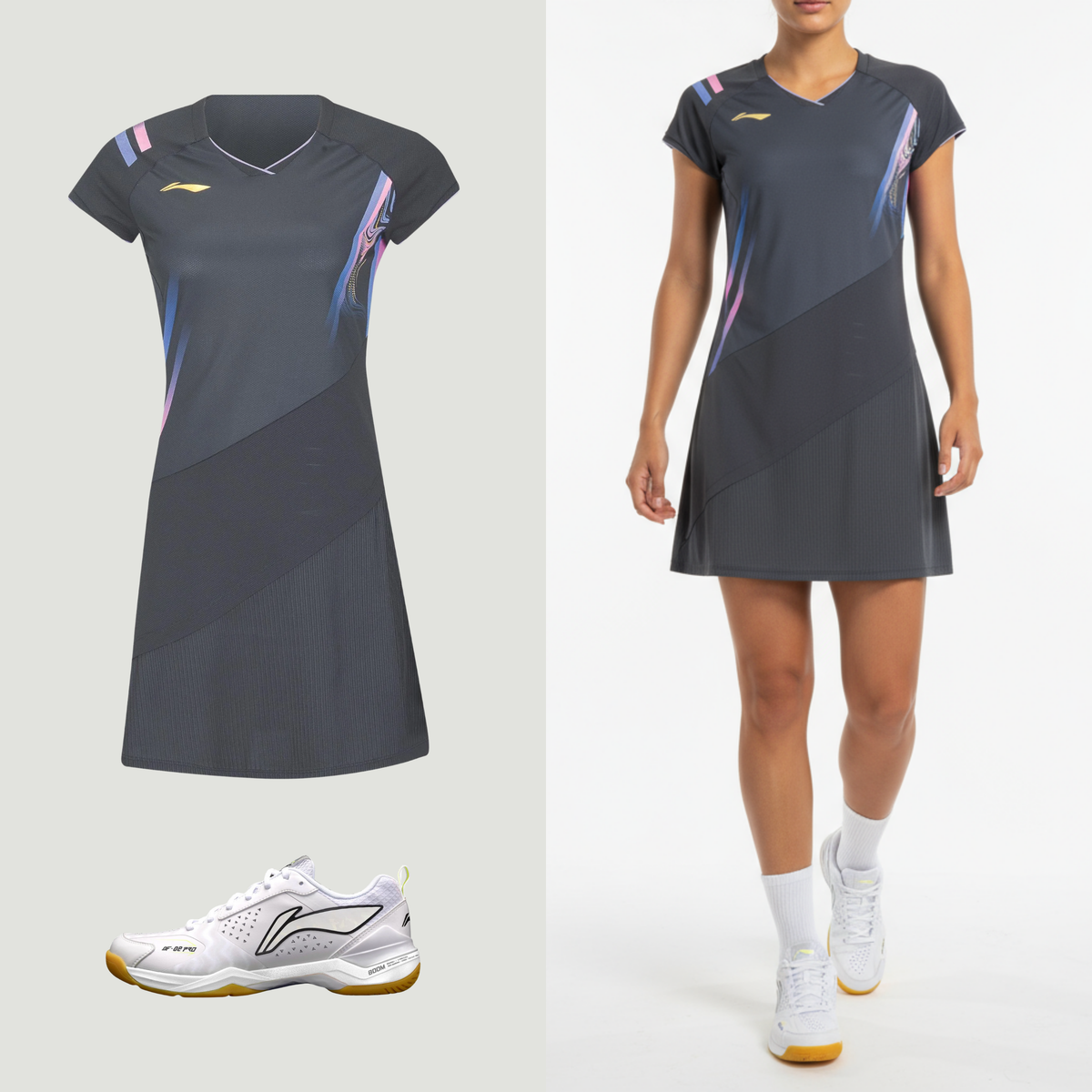 Li-Ning Side Effect Black Dress