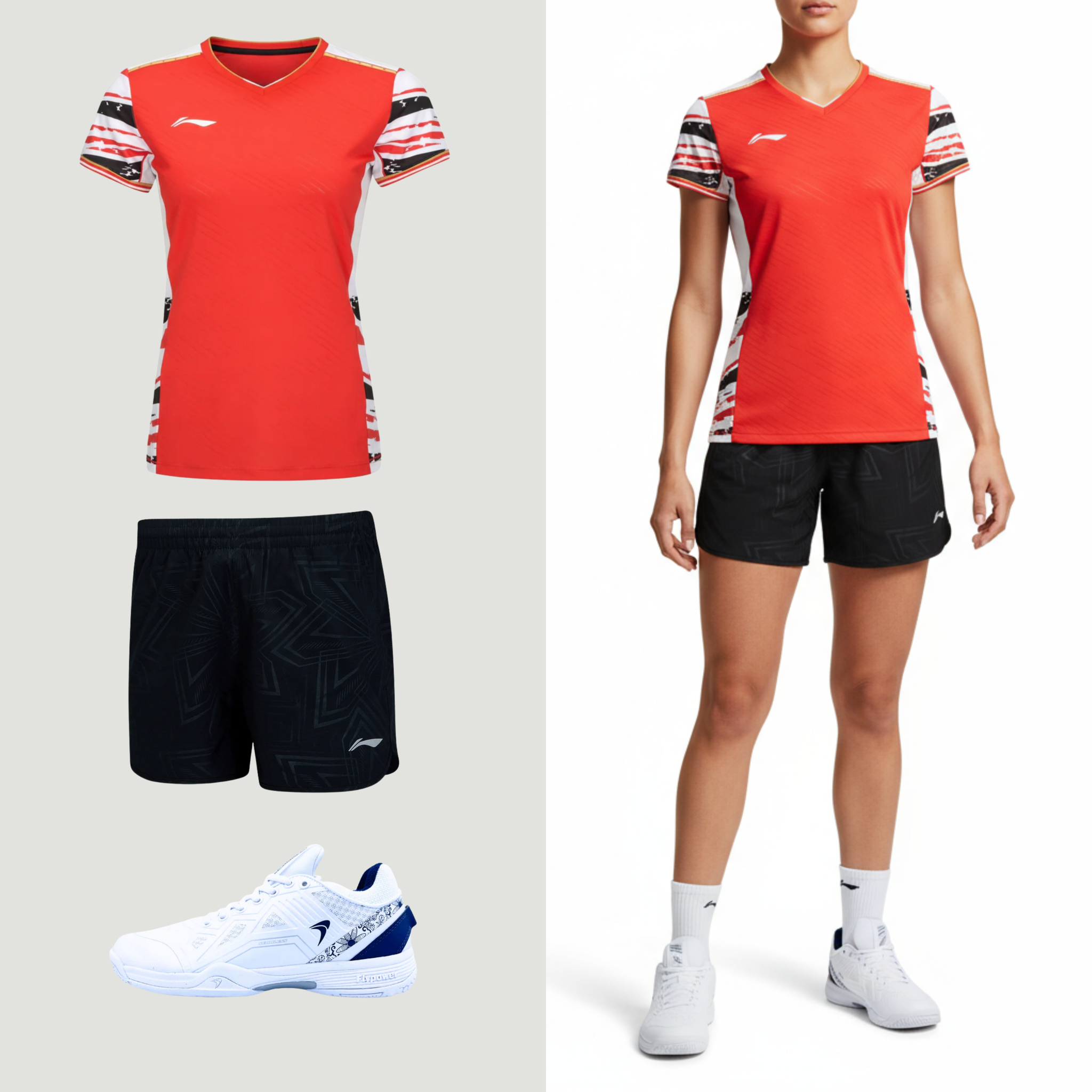 Li-Ning Top Play Red Women