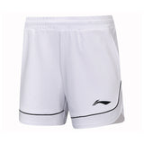 Badminton Dame Shorts - Li-Ning Single Stripe White Dame - SportYouUp Danmark